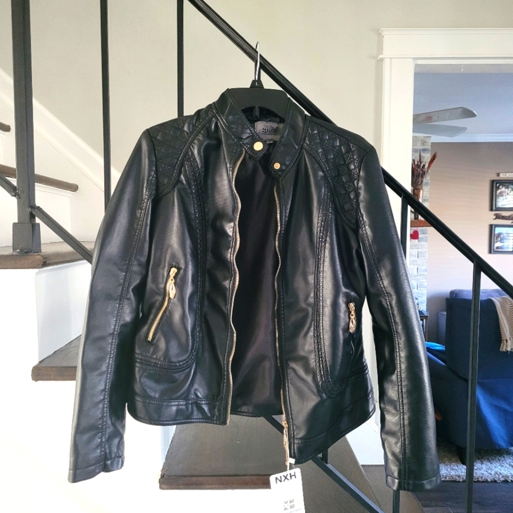 Faux leather jacket